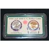 Image 1 : 1999-D Susan B. Anthony $1 Coin; UNC & 2000-P Sacagawea $1 Coin; UNC