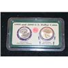 Image 1 : 1999-D Susan B. Anthony $1 Coin; UNC & 2000-P Sacagawea $1 Coin; UNC