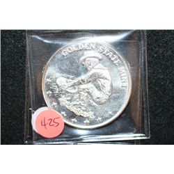 Golden State Mint Silver Round; .999 Fine Silver 1 Oz.