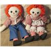 Image 1 : Raggedy Anne & Andy Dolls About 100yrs Old