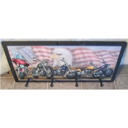 Harley & Eagle Picture Coat Rack