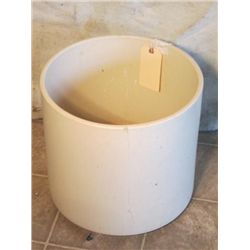 Large White Crock With Crack Down The Side