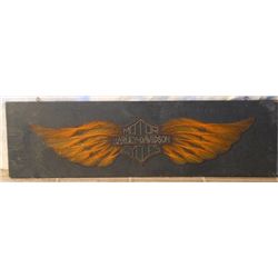 String Art Hand Made Harley Davidson Sign