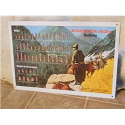 Metal Winchester Western Bullets Sign