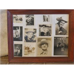 Wood Frame Full Of Pictures Of Roy Rogers