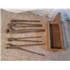 Image 1 : Wooden Handled Antique Tool Box With 5 Large