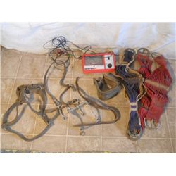 Engine Analyzer, 2 Snaffle Bits, Leather Halter,