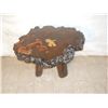 Image 1 : Hand Made Raw Wood Coffee Table With Gold Eagle On