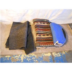 2 Thick Horse Saddle Pads And A Blanket