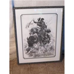 Triple Matted Framed Bill O'neill Signed Print