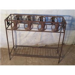 Rustic Rod Iron Rack With Cowboy Boot Decoration