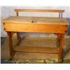 Image 1 : Antique Solid Wood School Desk Bench With