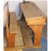 Image 2 : Antique Solid Wood School Desk Bench With