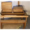 Image 3 : Antique Solid Wood School Desk Bench With