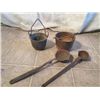 Image 1 : Antique Cast Iron Miners Pots And Ladles  For