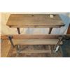 Image 1 : Antique School Bench Desk. Cast Iron Base