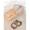 Image 2 : Leather Saddle Bag And Hide Wrapped Metal Stirrups