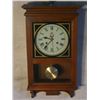 Image 1 : Wall Mounting Wood Jordan & Scott Clock W/ Key