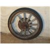 Image 1 : Antique Rubber And Wood Spoke Wheel