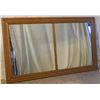 Image 1 : Wood Framed Long Mirror Seperated W/ Strip Of Wood