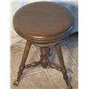 Image 2 : Clear Glass Ball, Brass Claw Footed Swivel Stool