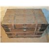 Image 1 : Antique Wooden Trunk With Wooden Inserts/divider