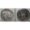 Image 2 : 1930 NETHERLAND 2&1/2 GULDEN AND 1978  MEXICAN 100 PESOS SILVER COINS BOTH BU