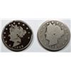 Image 1 : 2 1886 V nickels  good obv
