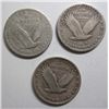 Image 2 : 3 Hard to find Standing Liberty Quarters circulated