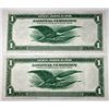 Image 2 : 2  1918   $1 FR Bank notes Kansas City  Ms  XF