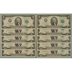 (10) Consec# 2003A $2 Notes Two Dollar Chicago Bills CU