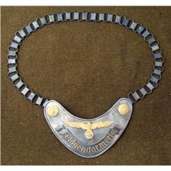 Feldgendarmerie Infantry Chest Gorget RZM M/34/2