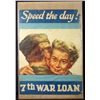 Image 1 : ORIG WWII US POSTER "SPEED THE DAY-7TH WAR LOAN"-22X32"