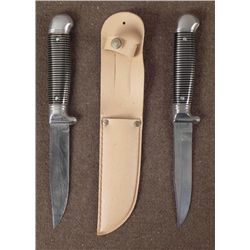 TWO IMPERIAL VINTAGE FIXED BLADE KNIVES