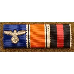 NAZI RIBBON BAR-3 PC-POLICE SERVICE HINDENBURG CROSS