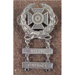 WWII U.S. MILITARY EXPERT QUALIFICATION BADGE ORIG