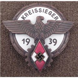 WWII Repro Nazi Kreissieger Hitler Youth Medal Badge