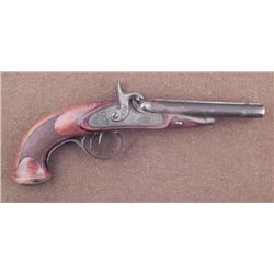 ANTIQUE DOUBLE BARREL BELGIAN PERCUSSION PISTOL