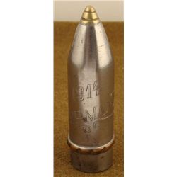 WWI TRENCH ART SHELL ENGRAVED 1914 GERMANY