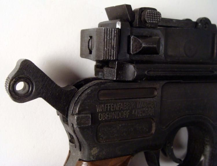 M1916 GERMAN MAUSER 9MM "BROOMHANDLE" PISTOL PLUGGED