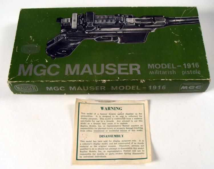 M1916 GERMAN MAUSER 9MM "BROOMHANDLE" PISTOL PLUGGED