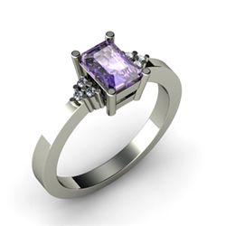Genuine 0.81 ctw Tanzanite Diamond Ring 14k