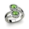 Image 1 : Tourmaline 1.33 ctw & Diamond Ring 14kt W/Y  Gold