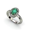 Image 1 : Emerald 1.51 ctw & Diamond Ring 14k tW/Y  Gold