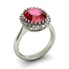 Image 1 : Garnet 5.22 ctw & Diamond Ring 14kt W/Y  Gold