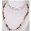 Image 1 : NATURAL 170.00 CTW MIXED SEMI-PRECIOUS STONES NECKLACE