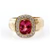 Image 2 : Genuine 2.0 ctw Ruby Diamond Ring 14k W/Y Gold