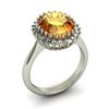 Image 1 : Citrine  4.42 ctw & Diamond Ring 14kt W/Y  Gold