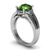 Image 1 : Genuine 1.26 ctw Green Tourmaline Diamond Ring 14kt