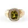 Image 1 : Genuine 2.0 ctw Green Tormaline Diamond Ring 14k